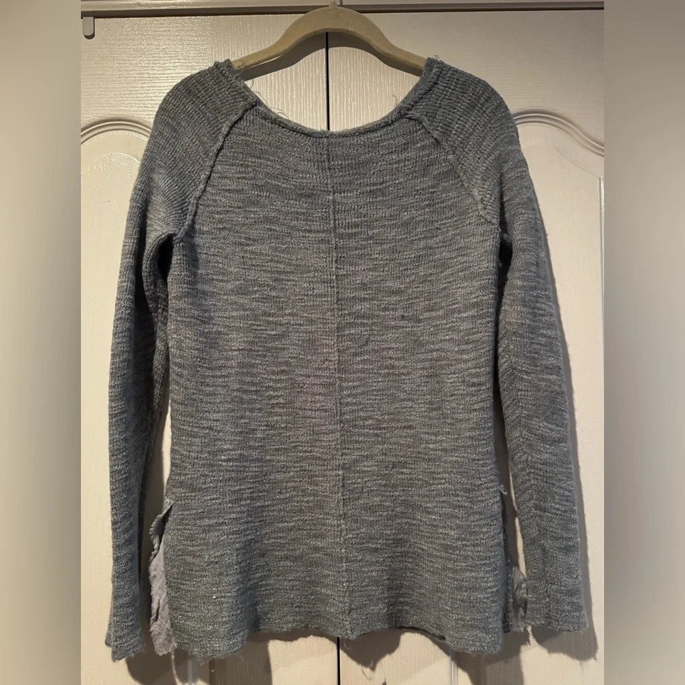 Free People Blue Mountain Song Henley Knit Long Sleeve - Size L